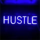 thumbnail image 2 of Letrero de neón Hustle para decoración de pared – Letrero de neón LED grande de 19,7 x 5 pulgadas, letrero USB Cool Gym para decoración de arte de oficina, alcantarilla, sala de juegos (azul), 2 of 4