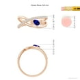 thumbnail image 4 of ANGARA Natural Criss Cross Pear Shaped Tanzanite Ring with Diamond Accents in 14K Rose Gold for Women (Size-5x3mm) | December Birthstone, Anniversary, Jewelry Gift for Women | Natural Tanzanite Ring, 4 of 8
