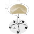 thumbnail image 4 of PetFurnishn Professional Ergonomic Saddle Stool, Cream - Adjustable Hydraulic Seat, Rolling Spa Salon, Massage, and Medical Office Chair with Swivel Wheels, 4 of 7