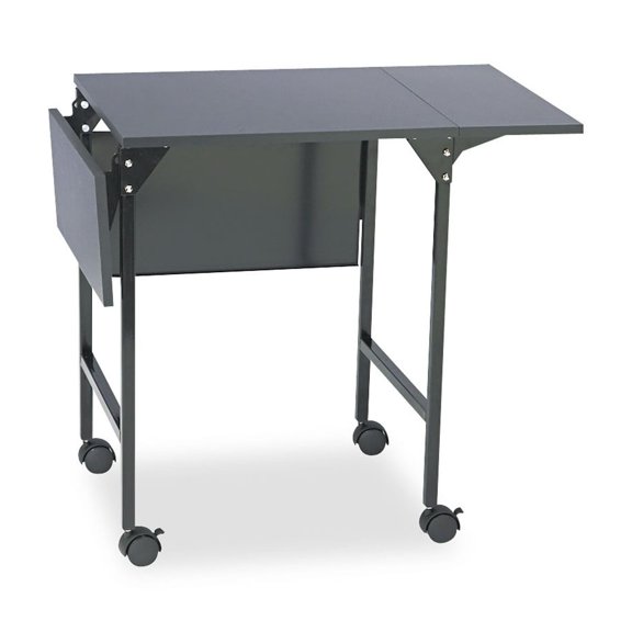 Safco Machine Stand with Drop Leaves - Black