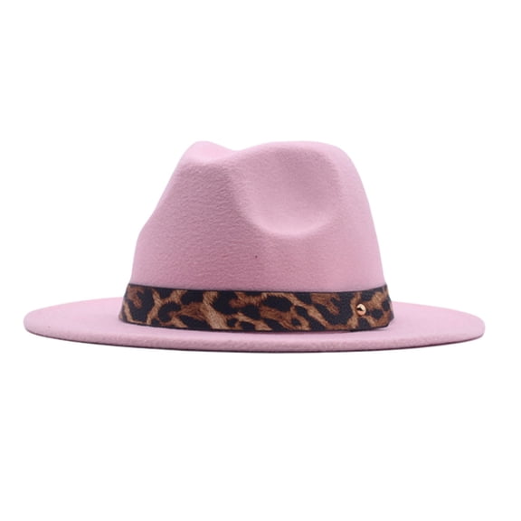 Gsakboxl Sun Hats for Women Women Men Leopard Pattern Wide Brim Bucket Hat, Western Style Solid Fashion Sunshade Fisherman Cap