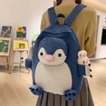 thumbnail image 2 of asddcavvf Cute and Stylish Soft Girl Penguin Backpack with Pendant Bag Men Large String Backpack Small Bag, 2 of 6