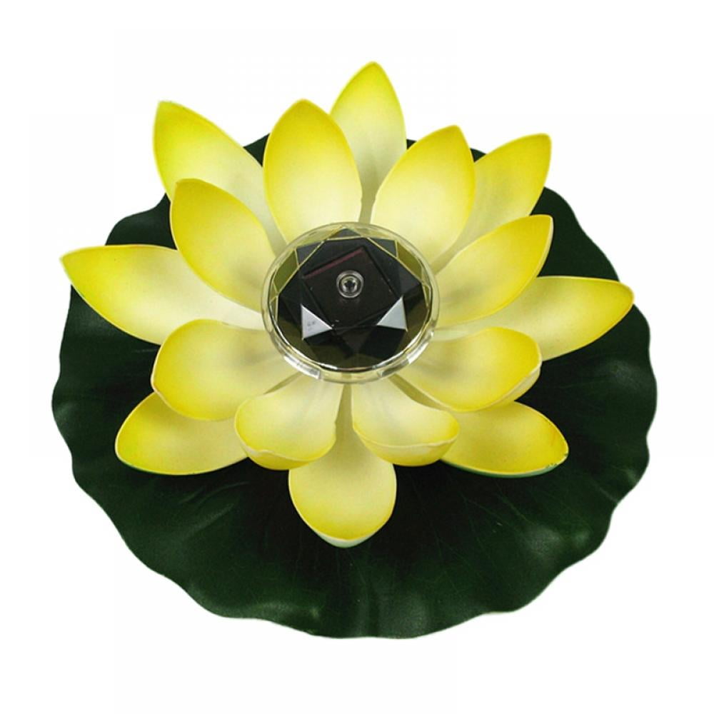 Orderking Schwimmende Lotus Laterne Solarleuchte Lotus LED Künstliche