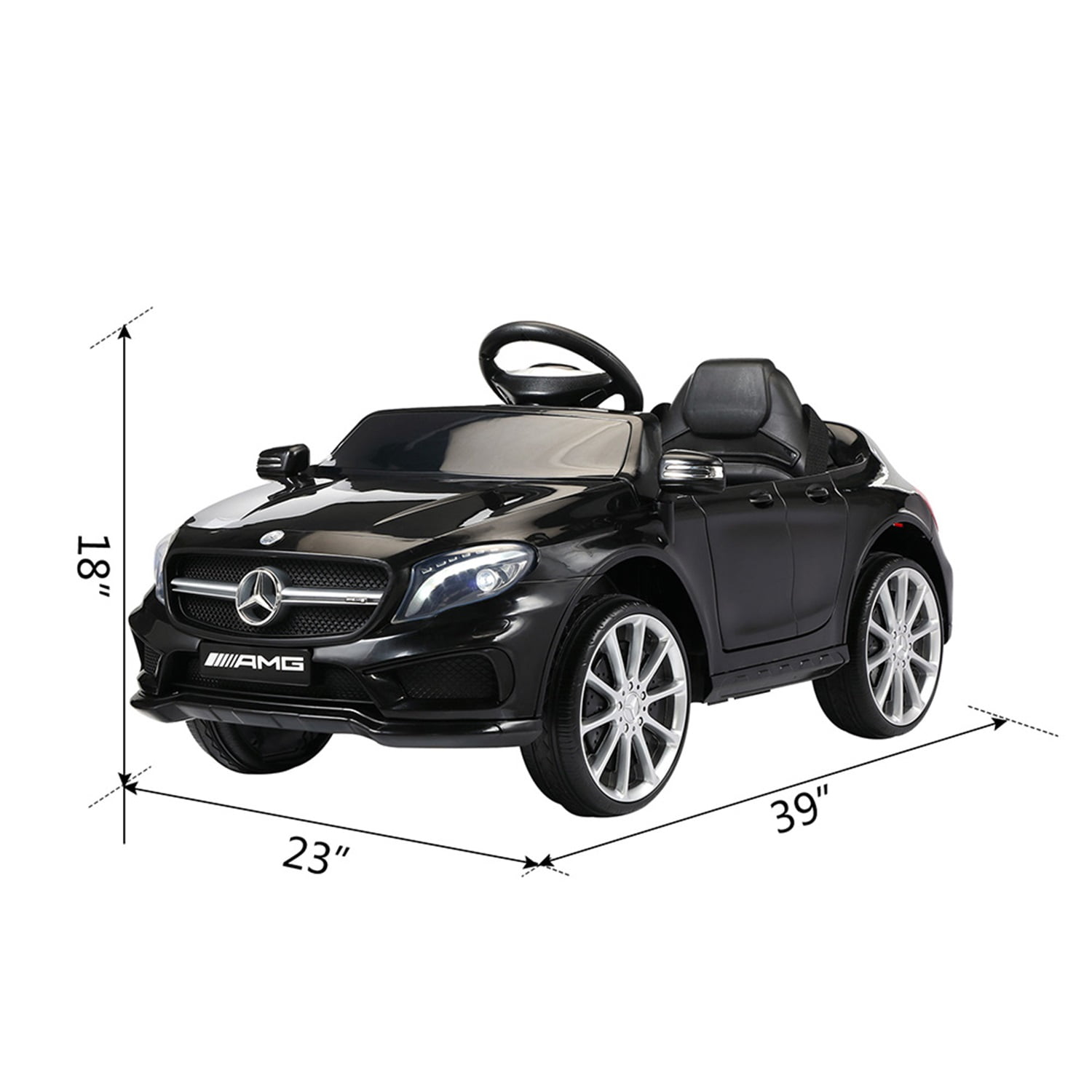 CIPACHO Mercedes Benz AMG 6V Kids Ride-On Car, Battery-Powered Electric Vehicle Toy with Remote Control for Children 3-8, Black CIPACHO Mercedes Benz AMG 6V Kids Ride-On Car, Battery-Powered Electric Vehicle Toy with Remote Control for Children 3-8, Black