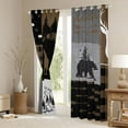thumbnail image 3 of Feelyou Wildlife Curtains Pack of 2 (42x84 Each), Rustic Explorer Curtains Blackout, 3 of 6
