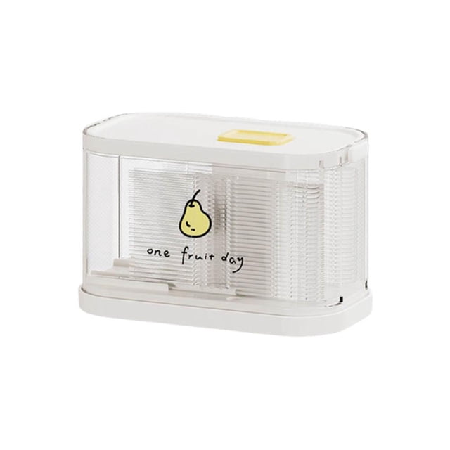Distributeur de Fourchettes à Fruits à Poussoir avec 50 Fourchettes Jetables, Contenant de Rangement Réutilisable pour Fruits, Gâteaux et Desserts, Grande Capacité, Gain de Place, Idéal pour les Fêtes et la Maison