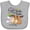 AC-Heather Grey, variant on Inktastic Easter Sloth with bunny ears- funny Boys or Girls Baby Bib