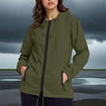 thumbnail image 6 of Yuanlook Women's Comfort Loose Fit Hooded Rain Coat, Full Zip Breathable Daily Outdoor Jacket S-XXL,Tops, 6 of 6