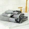 thumbnail image 4 of Zahari Home Erica Bathroom Towel Set 3 Piece Towel Bath Towel, Hand Towel and Wash Towel Modern Decor Beautiful Unique Design Stylish Bath Towel Sets Grey Towel Set, 4 of 5