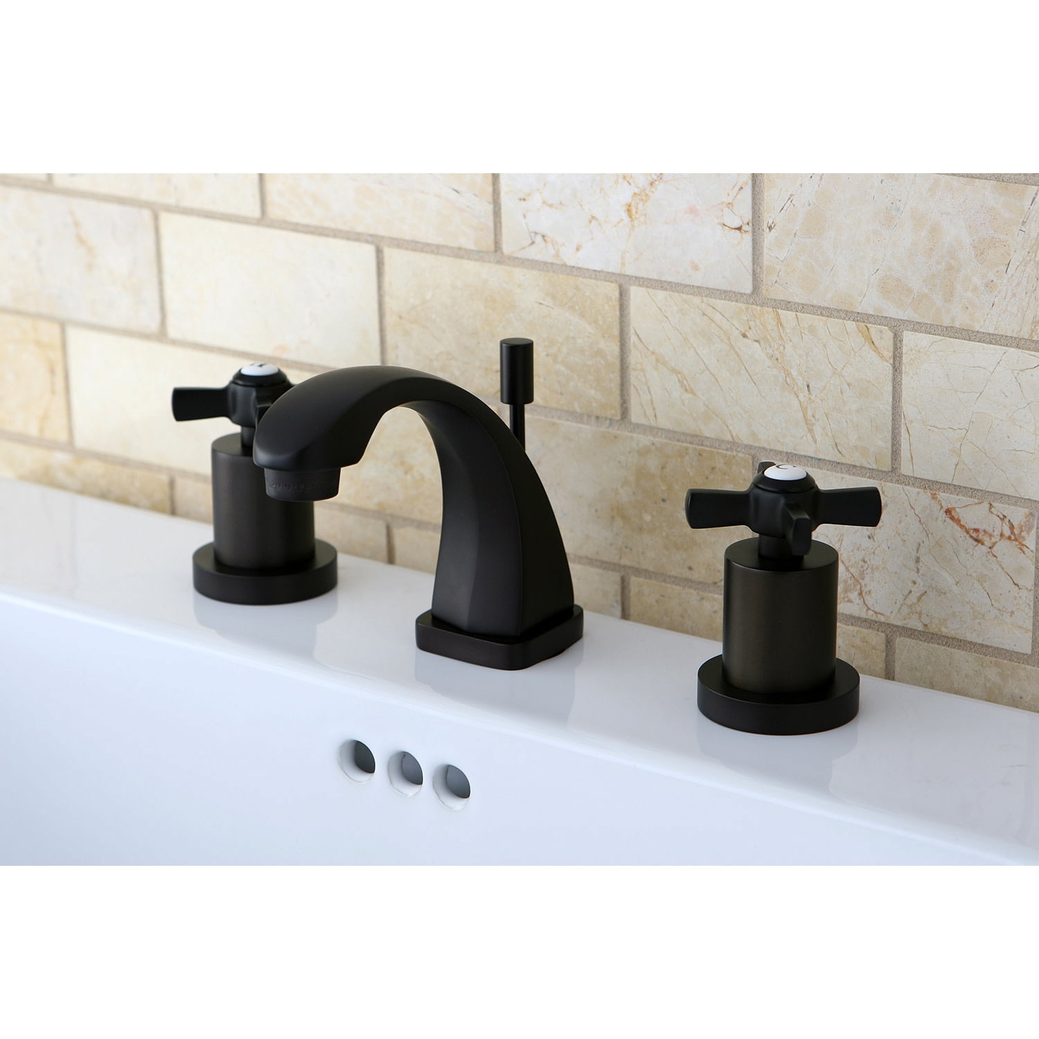Kingston Brass Widespread Bathroom Faucets With Brushed Brass Finish KS4947ZX