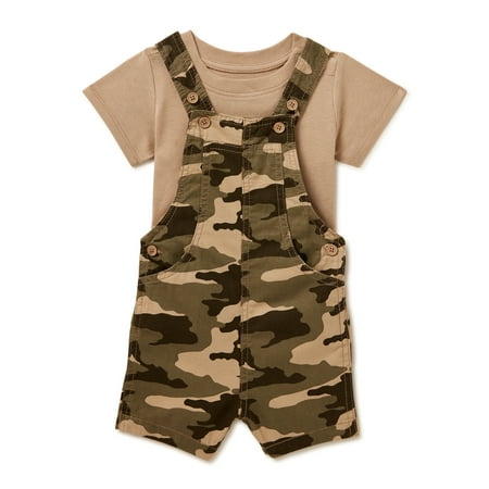 

Wonder Nation Baby Boys Overalls and Tee 2-Piece Set Sizes 0-24 Months