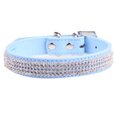 thumbnail image 1 of Collar de perro con diamantes de imitación, cuero de gamuza con diamantes de imitación, collar de diamantes de imitación para perros y gatos pequeños, 1 of 5
