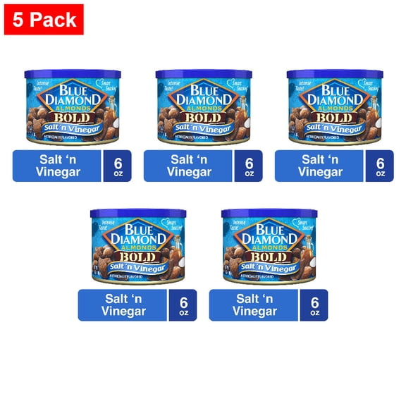 Blue Diamond Bold Salt n Vinegar Almonds 6 oz - 5 Pack