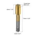 thumbnail image 2 of Unique Bargains M22 x 2.5 Titanium Coated M35 High Speed Steel Straight Flute Metric Thread Screw Tap, 2 of 6