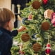 thumbnail image 5 of Uuiauoio 2pcs Flocked Christmas Ornament Set , Hanging Decor for Tree Display, Holiday Home Accent,Shatterproof Balls Ornaments for Xmas Tree Decorations, 5 of 6