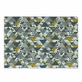 thumbnail image 1 of Grey and Yellow Cutting Board, Zig Zag Triangles Futuristic Design with Yellow Details, Decorative Tempered Glass Cutting and Serving Board, Small Size, Charcoal Grey Marigold, by Ambesonne, 1 of 1