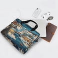 thumbnail image 5 of 16" Laptop Briefcase for Work Travel Laptop Shoulder Bag Carrying Handbag Laptop Case Whimsical Christmas Scene, 5 of 8