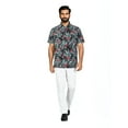 thumbnail image 2 of Cafe Luna Men's and Big Men's Printed Floral Textured Short Sleeve Woven Shirt, Size S-4XL, 2 of 7
