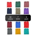 thumbnail image 2 of Fruit Of The Loom Men's Short Sleeve T-Shirts Multipack Regular Fit Knit Jersey Crewneck Irregular Tees Assorted 9-Pack Size Medium, 2 of 5
