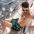 thumbnail image 2 of luoweisi Men's Beach Shorts Quick Dry Swim Trunks with Mesh Lining Peacock L, 2 of 5