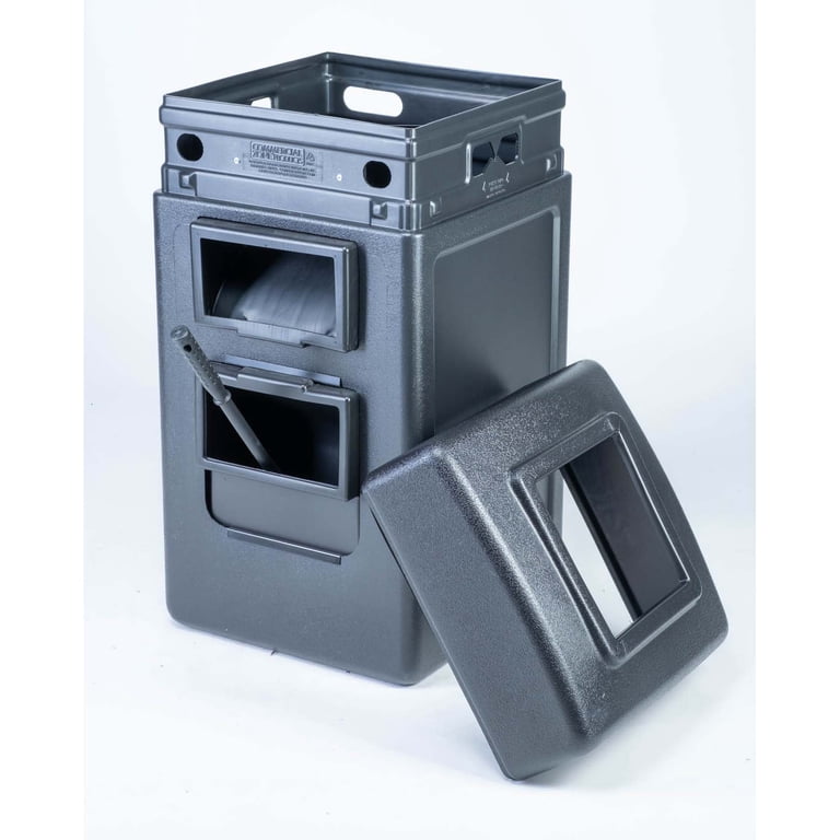 Commercial Zone Products Outdoor Garbage Bin, Black, 45-Gallon