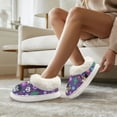 thumbnail image 4 of FUIALDOLG Mexican Sugar Skull Print Winter House Slippers for Women, Warm Fluffy Fuzzy Slippers, Non-Slip Thick Sole Home House Shoes, Indoor and Outdoor, Size 5-6, 4 of 7