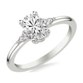 thumbnail image 2 of Ammo Jewel 2.2 Ct Oval Cut Lab-Created Simulated Diamond Engagement Rings - 14K White Gold Plated Rings - Women's Beautiful Diamond Rings - Perfect Gift for Anniversaries and Proposals, 2 of 3