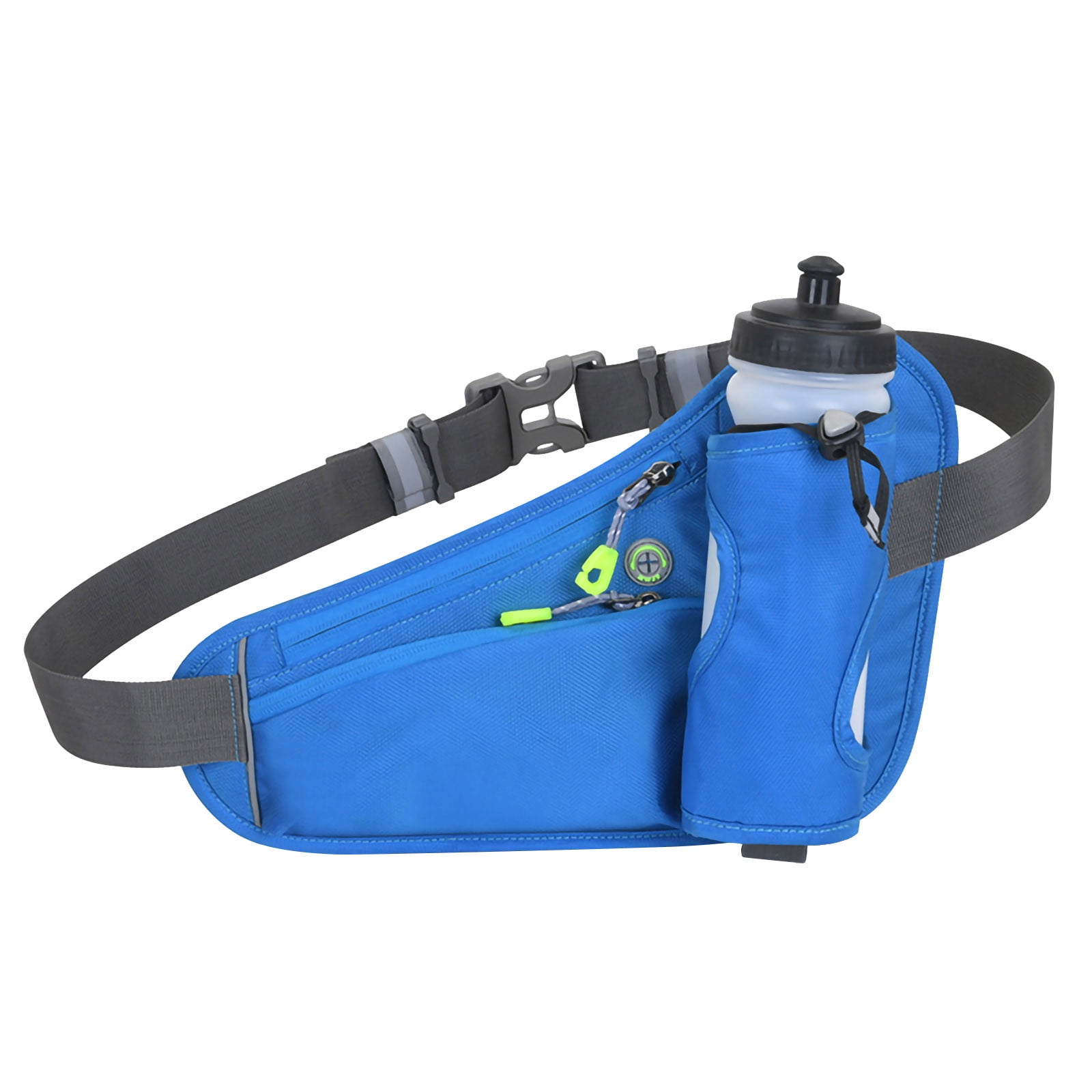 EQWLJWE Running Belt Multifunctional Hydration Waist Pack with Water Bottle  Holder for Men Women Outdoor Fitness Sports Waist Pouch Fanny Bag  Reflective Blue Deals Discount 