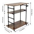 thumbnail image 2 of 3 Layers 31.5"L x17.7"Wx39.4"H Kitchen Cart Removable Hooks 4 Universal Wheels, 2 of 24