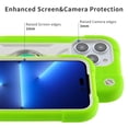 thumbnail image 4 of Case for Apple iPhone 14 6.1 inch with Double ring Stand 360° rotating bracket PC+silicone, Heavy-Duty Military Grade Shockproof Phone Cover,Neon green,For iPhone 14, 4 of 6