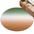 thumbnail image 2 of Small Round Rug 3Ft, Sage Green Orange Ombre Non-Slip Washable Circle Rugs Carpet, Abstract Modern Gradient Indoor Outdoor Rug Floor Mats Throw Runner for Bedroom Living Room Bathroom, 2 of 8