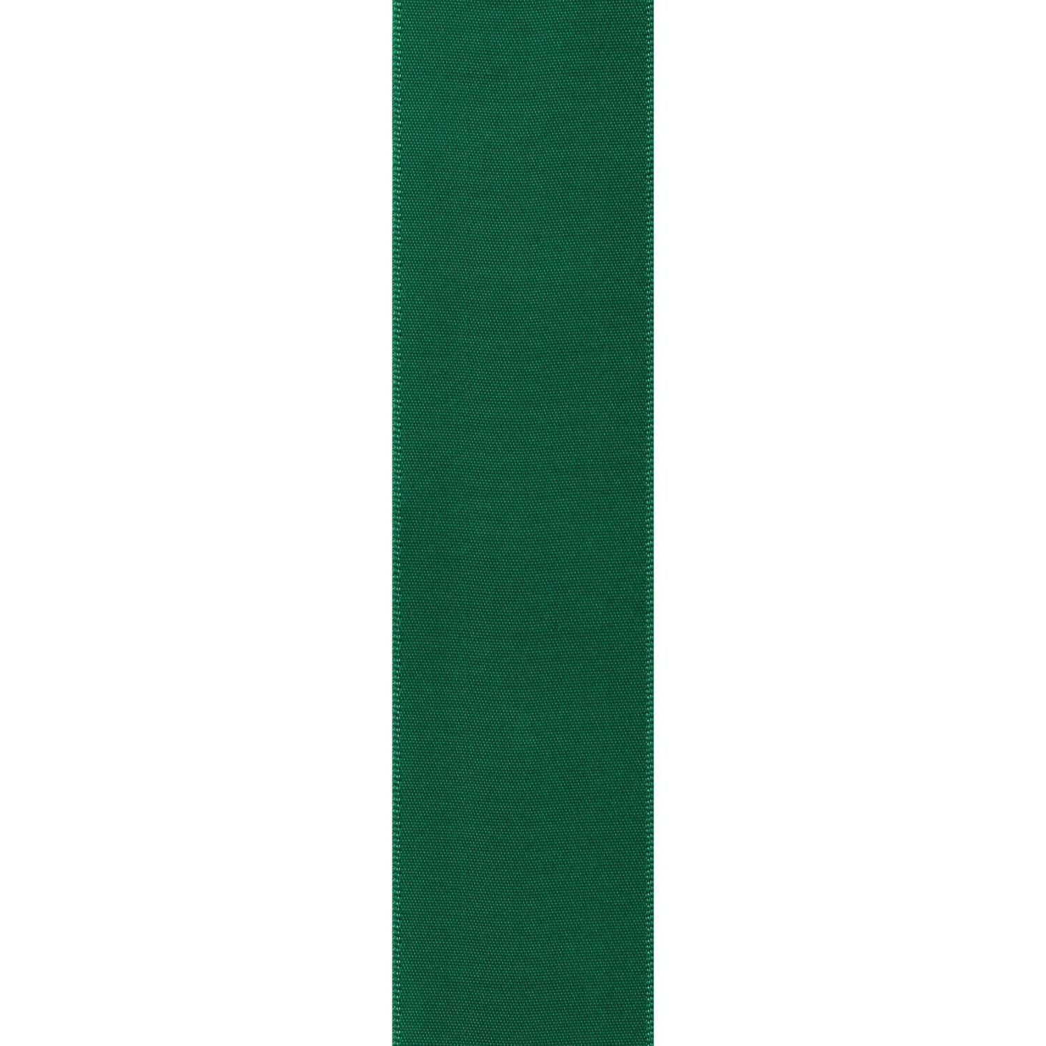 Offray Ribbon, Forest Green 1 1/2 inch Single Face Satin Polyester Ribbon, 12 feet