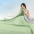 thumbnail image 2 of YAZHPA Cooling Blankets Quilt Sleeping Blanket - Lightweight Throw Blankets for Summer, Ice Cooled Breathable Comforter for Bed and Couch, Light Green 100X150CM, 2 of 9