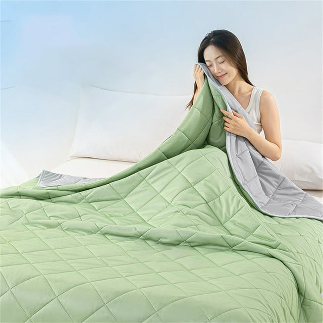 HUASHENG Heavy Blanket For Sleeping Perfect,Ice Blanket Summer Cooler Quilt For Hot Sleepers And Night Sweats Cooler Comforter Double Cold Effect Blanket Cooler Fiber Soft Machine Washable