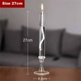 thumbnail image 3 of Horivan Glass Oil Candlestick Refillable Liquid Taper Candles with Glass Fiber Wick, Elegant Flameless Lighting for Wedding Dining Table Decor, Eco-Friendly Home Ambiance Centerpiece, 3 of 6
