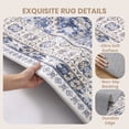 thumbnail image 6 of Roxstand 3x5 Area Rugs for Living Room, Vintage Large Area Rug, Non-Slip Backing Washable Rug, Stain Resistant Home Decor Rug (3'x5', Blue), 6 of 11