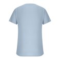 thumbnail image 5 of Homenesgenics Mens Shirts Men Tops T Shirts for Man Men's Summer Solid Round Neck Short Sleeved Knitted T-Shirt Blue L, 5 of 6