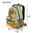 thumbnail image 2 of School Backpack Lightweight Multipocket College High Middle Student Bag 15L Cute Snake with Hat, 2 of 9