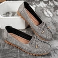 thumbnail image 4 of Orthopedic Flats for Women, Womens Orthopedic Shoes, Orthopedic Shoes for Women Wide Width, Lightweight Anti-Slip Breathable for Women, Dressy Slip-On Bow-Knot Flats Loafers, Gray 5.5, 4 of 7