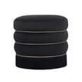 thumbnail image 6 of Lakka Black Velvet Ottoman, 6 of 12