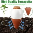 thumbnail image 6 of 4 Pack Terracotta Watering Spikes, Plant Self Watering Globes, Slow Release Ollas Pots, Holds 11 oz - Drip Irrigiation Ollas System, 6 of 7