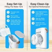 Bullseye Air Rechargeable Misting Fan Portable Cooling Mist Cordless Electric Fan Indoor Outdoor