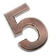 thumbnail image 5 of Números de puerta autoadhesivos de cobre y plástico ABS, del 0 al 9, para dirección de casa Número 5, 5 of 7