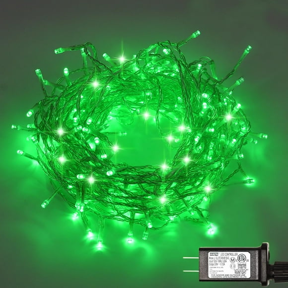 Cadena de luces LED ILLUMINEW 300 de 33 m, color verde, resistente al agua