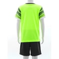 thumbnail image 6 of Fldy Boys Soccer Jersey Football Training Uniform Short Sleeve T-Shirts and Shorts Outfits Fluorescent Green XXS, 6 of 7
