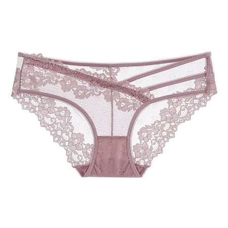 

huanledash Women Underwear Breathable Triangle Low Waist Lace Hollow Out Daily Wearing Women No Trace Briefs for Everyday Wear