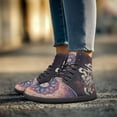 thumbnail image 2 of POLERO Dragon Purple Mandala Floral High Tops Athletic Sneakers for Women Men Lace-Up Walking Barefoot Sneaker High Mid Ankle Support Walking Fitness Travel Trainer Strap Shoes, 2 of 7