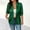 Green, variant on Women's Blazer Ruched 3/4 Sleeve Jacket Notch Lapel Evening Jacket Cardigan Open Front Casual Blazers