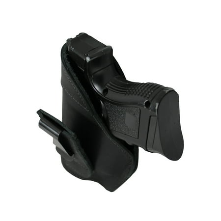 Barsony Left Black Leather Tuckable IWB Holster Size 16 Beretta Glock HK S&W Springfield Compact 9 40