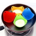 thumbnail image 1 of 4pc Egg Poachers Silicone Egg Cooker Kitchen Tools Pancake Cookware Bakeware Steam Eggs Plate Tray Healthy Egg Pancake SICED, 1 of 5